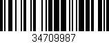 Código de barras (EAN, GTIN, SKU, ISBN): '34709987'