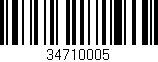 Código de barras (EAN, GTIN, SKU, ISBN): '34710005'