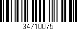 Código de barras (EAN, GTIN, SKU, ISBN): '34710075'