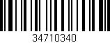 Código de barras (EAN, GTIN, SKU, ISBN): '34710340'
