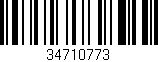 Código de barras (EAN, GTIN, SKU, ISBN): '34710773'