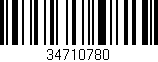 Código de barras (EAN, GTIN, SKU, ISBN): '34710780'