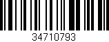 Código de barras (EAN, GTIN, SKU, ISBN): '34710793'