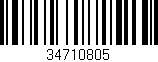Código de barras (EAN, GTIN, SKU, ISBN): '34710805'