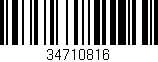 Código de barras (EAN, GTIN, SKU, ISBN): '34710816'