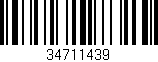 Código de barras (EAN, GTIN, SKU, ISBN): '34711439'