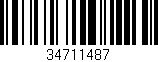 Código de barras (EAN, GTIN, SKU, ISBN): '34711487'
