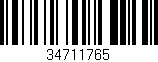 Código de barras (EAN, GTIN, SKU, ISBN): '34711765'