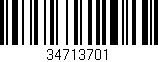 Código de barras (EAN, GTIN, SKU, ISBN): '34713701'