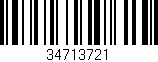 Código de barras (EAN, GTIN, SKU, ISBN): '34713721'