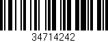 Código de barras (EAN, GTIN, SKU, ISBN): '34714242'