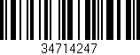 Código de barras (EAN, GTIN, SKU, ISBN): '34714247'