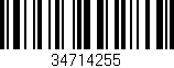 Código de barras (EAN, GTIN, SKU, ISBN): '34714255'