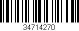 Código de barras (EAN, GTIN, SKU, ISBN): '34714270'