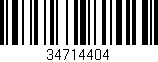 Código de barras (EAN, GTIN, SKU, ISBN): '34714404'