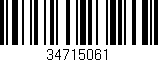 Código de barras (EAN, GTIN, SKU, ISBN): '34715061'