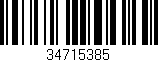 Código de barras (EAN, GTIN, SKU, ISBN): '34715385'