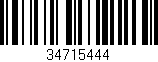 Código de barras (EAN, GTIN, SKU, ISBN): '34715444'