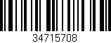 Código de barras (EAN, GTIN, SKU, ISBN): '34715708'