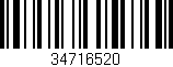 Código de barras (EAN, GTIN, SKU, ISBN): '34716520'