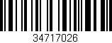 Código de barras (EAN, GTIN, SKU, ISBN): '34717026'