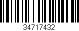 Código de barras (EAN, GTIN, SKU, ISBN): '34717432'