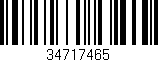 Código de barras (EAN, GTIN, SKU, ISBN): '34717465'