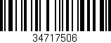 Código de barras (EAN, GTIN, SKU, ISBN): '34717506'