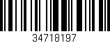 Código de barras (EAN, GTIN, SKU, ISBN): '34718197'