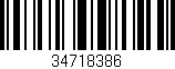 Código de barras (EAN, GTIN, SKU, ISBN): '34718386'