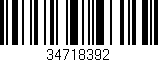 Código de barras (EAN, GTIN, SKU, ISBN): '34718392'