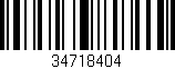 Código de barras (EAN, GTIN, SKU, ISBN): '34718404'