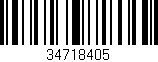 Código de barras (EAN, GTIN, SKU, ISBN): '34718405'