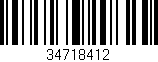 Código de barras (EAN, GTIN, SKU, ISBN): '34718412'