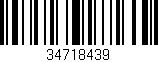 Código de barras (EAN, GTIN, SKU, ISBN): '34718439'