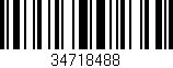 Código de barras (EAN, GTIN, SKU, ISBN): '34718488'