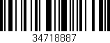 Código de barras (EAN, GTIN, SKU, ISBN): '34718887'