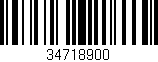 Código de barras (EAN, GTIN, SKU, ISBN): '34718900'