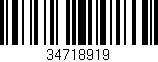 Código de barras (EAN, GTIN, SKU, ISBN): '34718919'