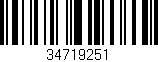Código de barras (EAN, GTIN, SKU, ISBN): '34719251'