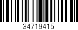Código de barras (EAN, GTIN, SKU, ISBN): '34719415'