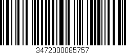 Código de barras (EAN, GTIN, SKU, ISBN): '3472000085757'