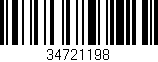Código de barras (EAN, GTIN, SKU, ISBN): '34721198'