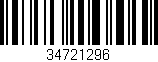 Código de barras (EAN, GTIN, SKU, ISBN): '34721296'