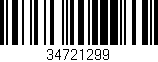 Código de barras (EAN, GTIN, SKU, ISBN): '34721299'