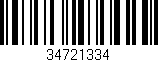 Código de barras (EAN, GTIN, SKU, ISBN): '34721334'