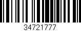 Código de barras (EAN, GTIN, SKU, ISBN): '34721777'