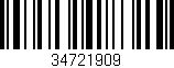 Código de barras (EAN, GTIN, SKU, ISBN): '34721909'