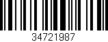 Código de barras (EAN, GTIN, SKU, ISBN): '34721987'
