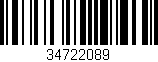 Código de barras (EAN, GTIN, SKU, ISBN): '34722089'